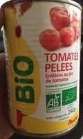 Tomates pelées entière au jus de tomates issues de l'agriculture biologique
