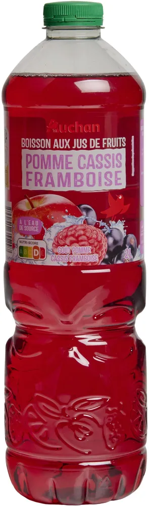 Boisson aux jus de fruits - pomme - cassis - framboise - à l'eau de source