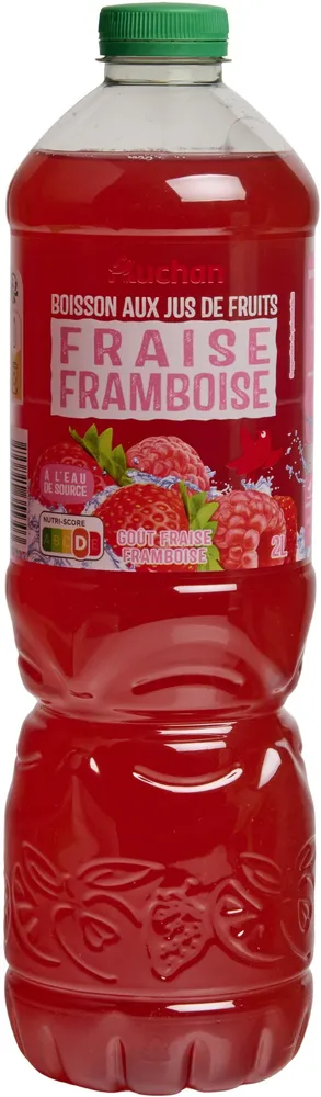 Boisson aux jus de fruits - fraise framboise - à l'eau de source