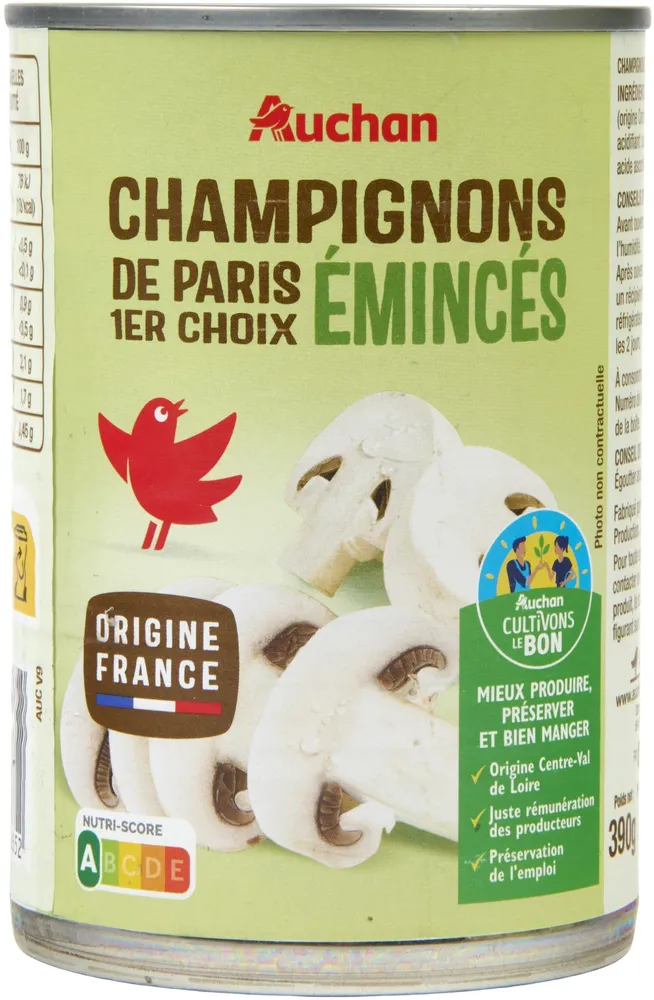 Champignons de Paris 1er Choix émincés