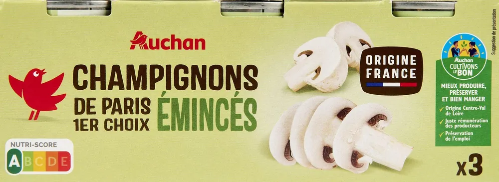 Champignons de Paris 1er Choix émincés