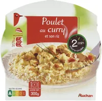 Poulet au curry et son riz