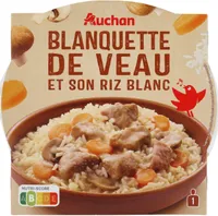 Blanquette de veau et son riz blanc