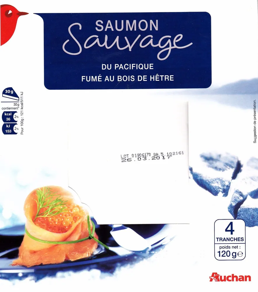 Saumon sauvage du pacifique fumé au bois de hêtre