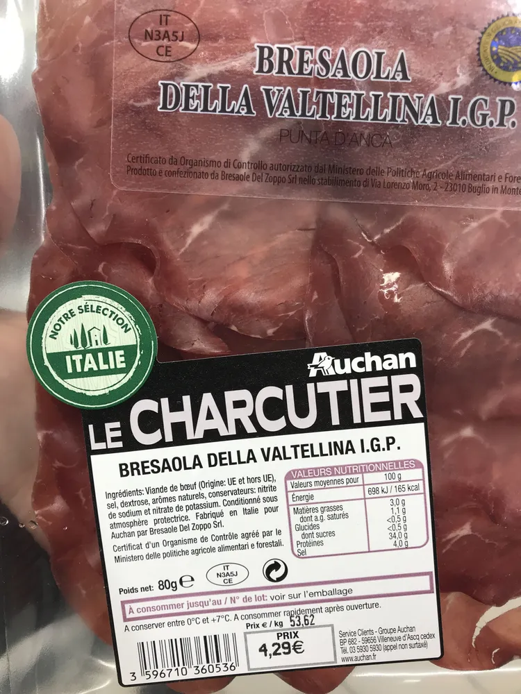 Le charcutier - Bresaola della Valtellina I.G.P