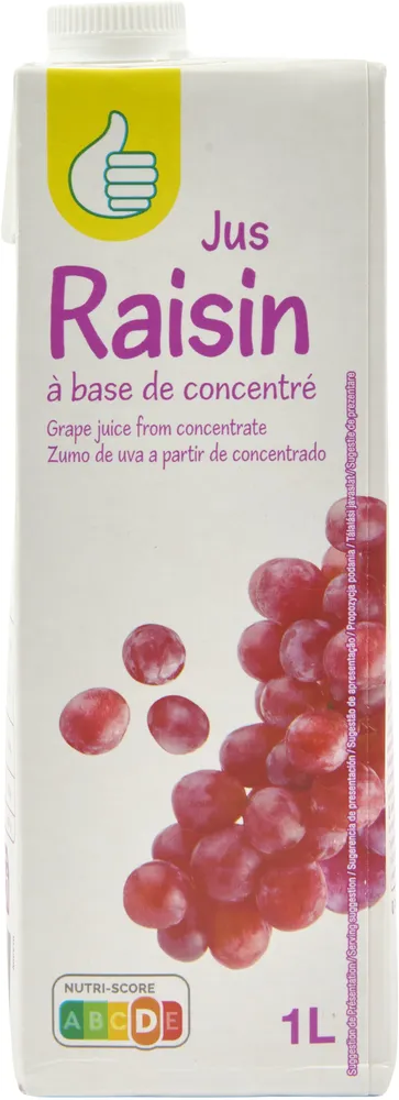 Jus Raisin à base de concentré