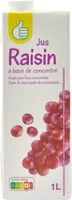 Jus Raisin à base de concentré