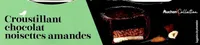 Croustillant chocolat, noisettes, amandes. Dessert au chocolat noir, aux noisettes et aux amandes