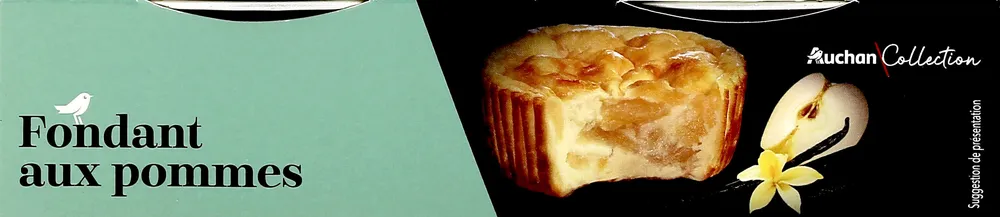 Fondant aux pommes.Gâteau aux pommes fondantes parfumées au rhum et à la vanille.