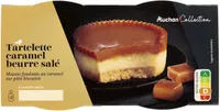 TARTELETTE CARAMEL BEURRE SALEMousse fondante au caramel sur pate biscuitée.
