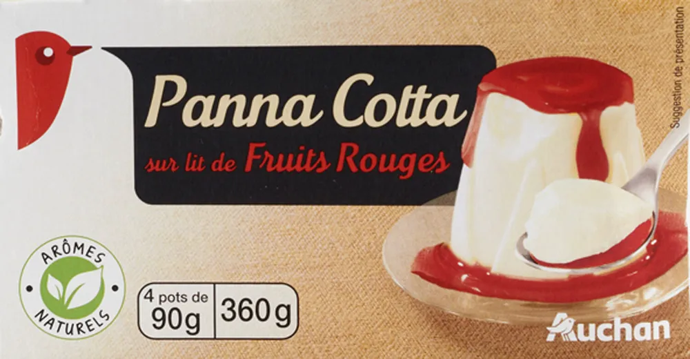 Panna Cotta sur lit de fruits rouges