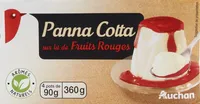 Panna Cotta sur lit de fruits rouges