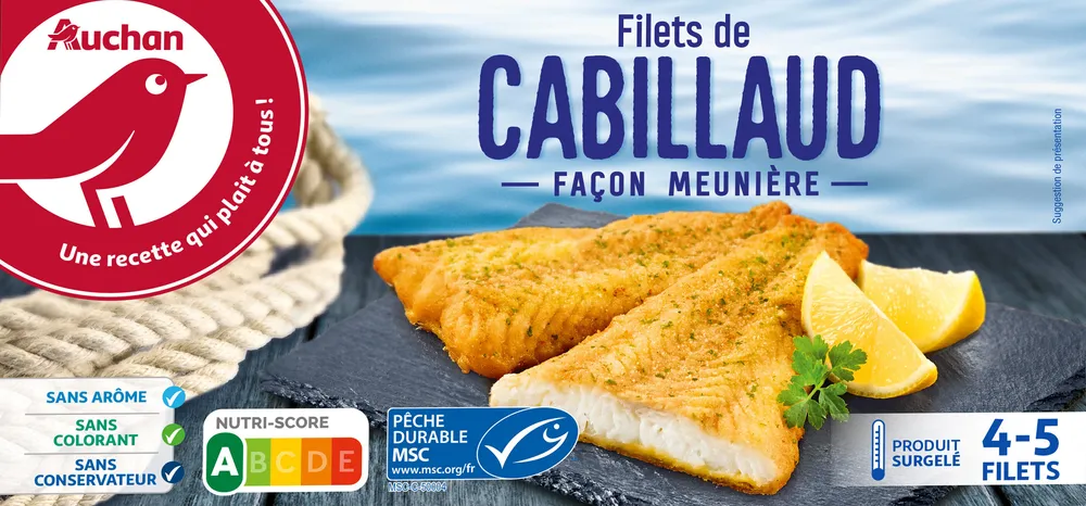 Filets de cabillaud facon meunière