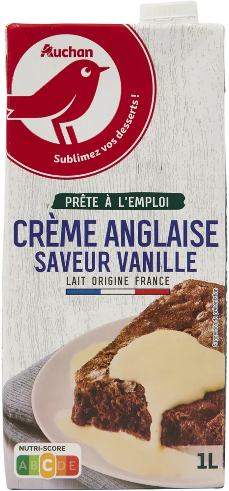 Crème anglaise saveur vanille