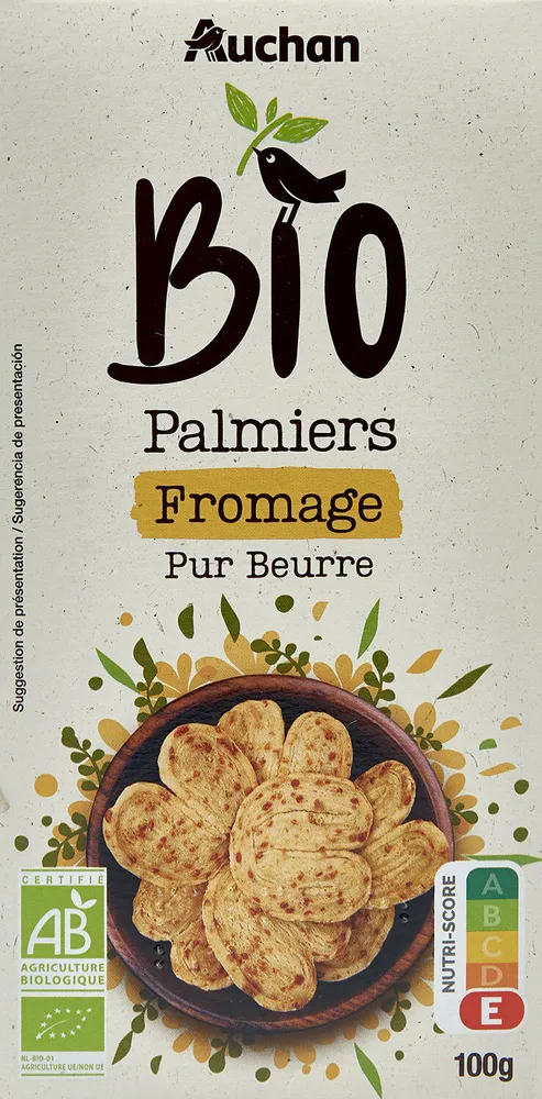 Palmiers au fromage issus de l'agriculture biologique