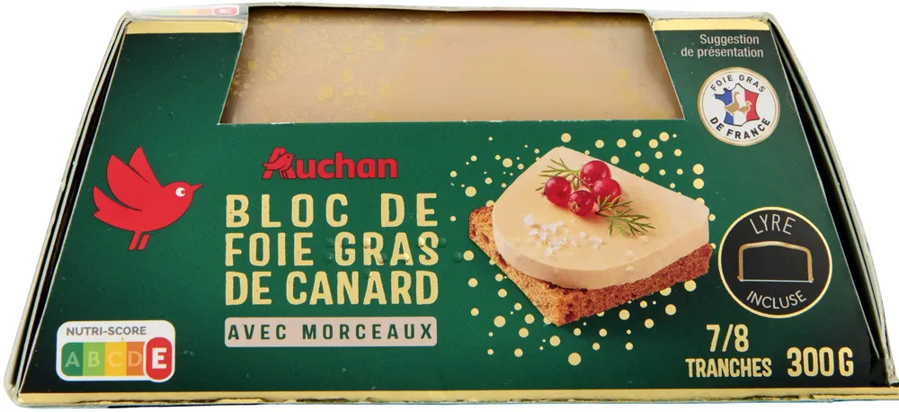 Bloc de foie gras de canard avec morceaux - Lyre offerte*