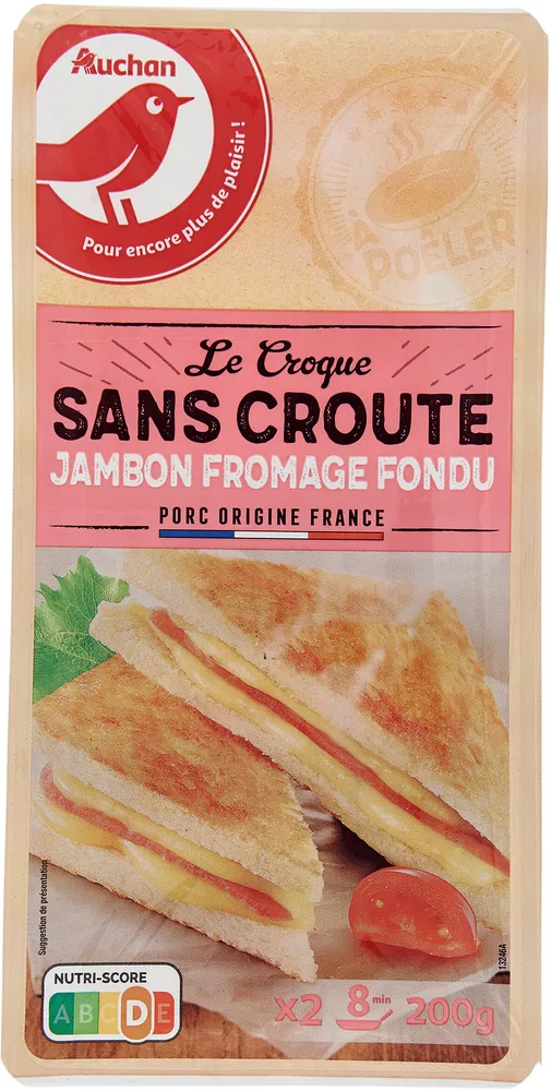 Le croque sans croûte jambon fromage fondu