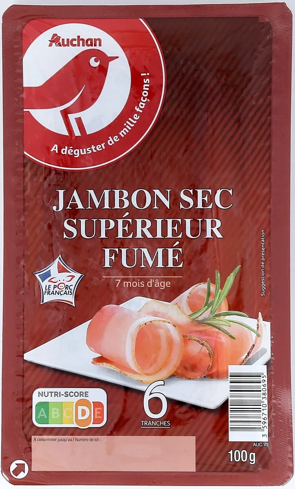 Jambon sec supérieur fumé