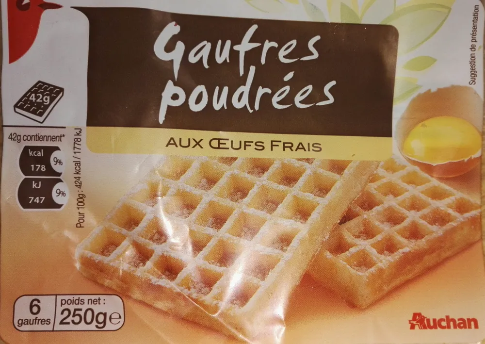 Gaufres Poudrées aux Œufs Frais