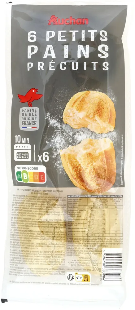 6 petits pains précuits