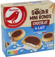 Mon goûter mini ronds chocolat et lait