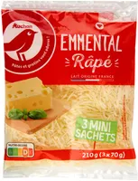 Emmental râpé3 MINI SACHETS 210g (3x70g)