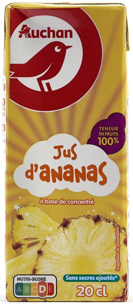 Jus d'ananas à base de concentré