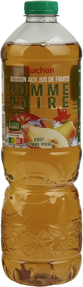 Boisson aux jus de fruits - pomme poire - goût pomme poire - à l'eau de source