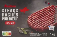 STEAKS HACHES pur boeuf 15% Matières Grasses
