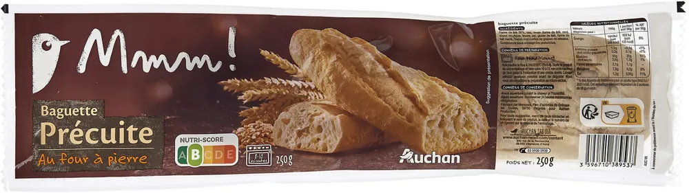 Baguette précuite au four à pierre