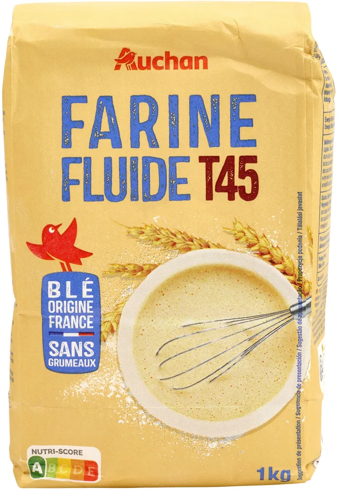 Farine de blé T45 fluide sans grumeaux