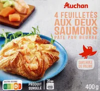 4 Feuilletés aux deux saumonsPâte pur beurre
