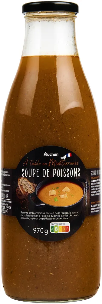 A table en Méditerranée Soupe de poissons