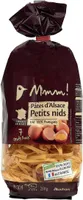 Pâtes d'Alsace aux 7 oeufs frais au kilo de semoule de blé dur Coquillettes, Petits Nids, Papillons, Spaetzle, Spaghetti, Torsades, blé 100% français