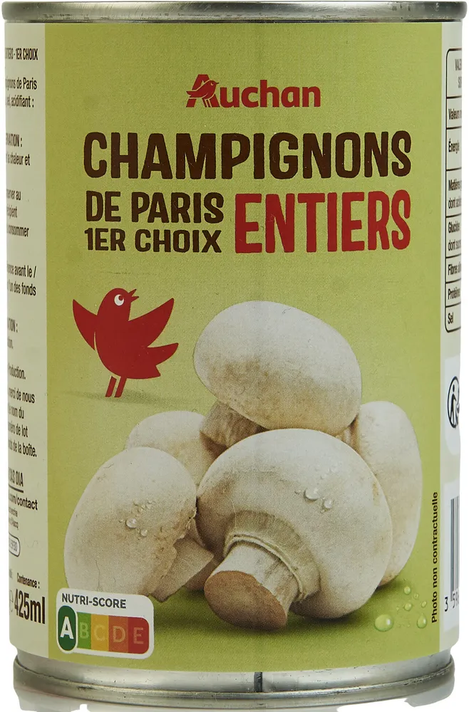 Champignons de Paris entiers 1er choix