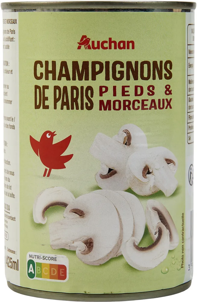 Champignons de Paris pieds et morceaux