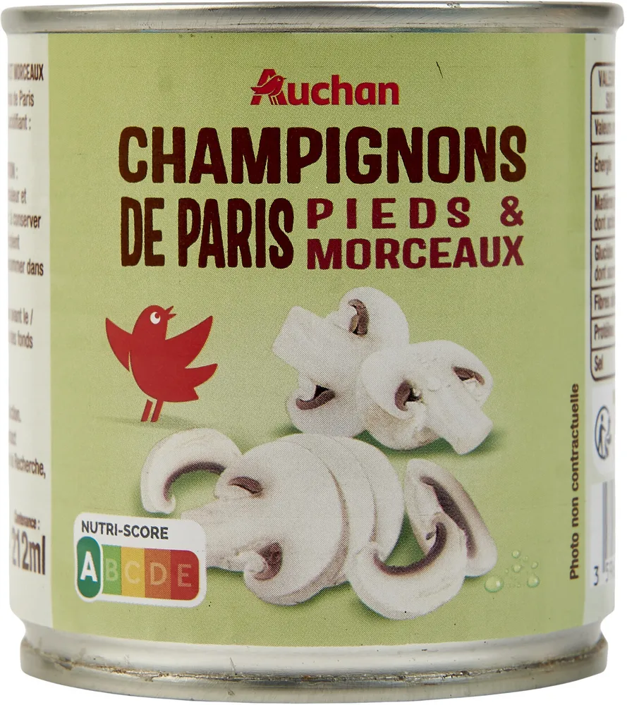 Champignons de Paris pieds et morceaux