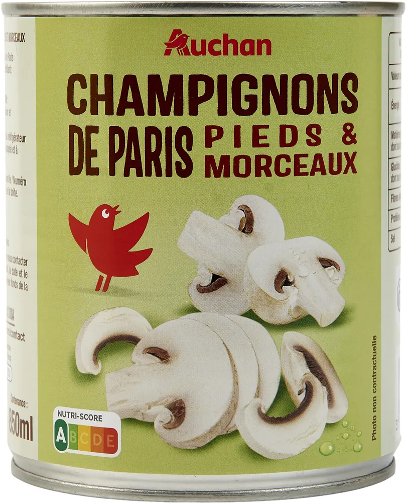 Champignons de Paris pieds et morceaux