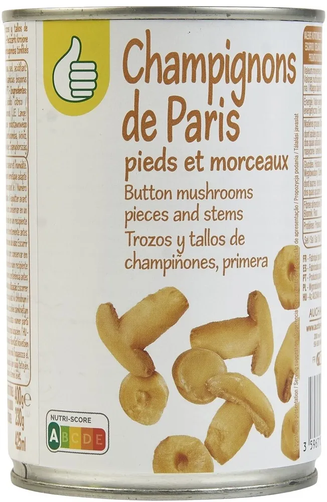 champignons de Paris pieds et morceaux