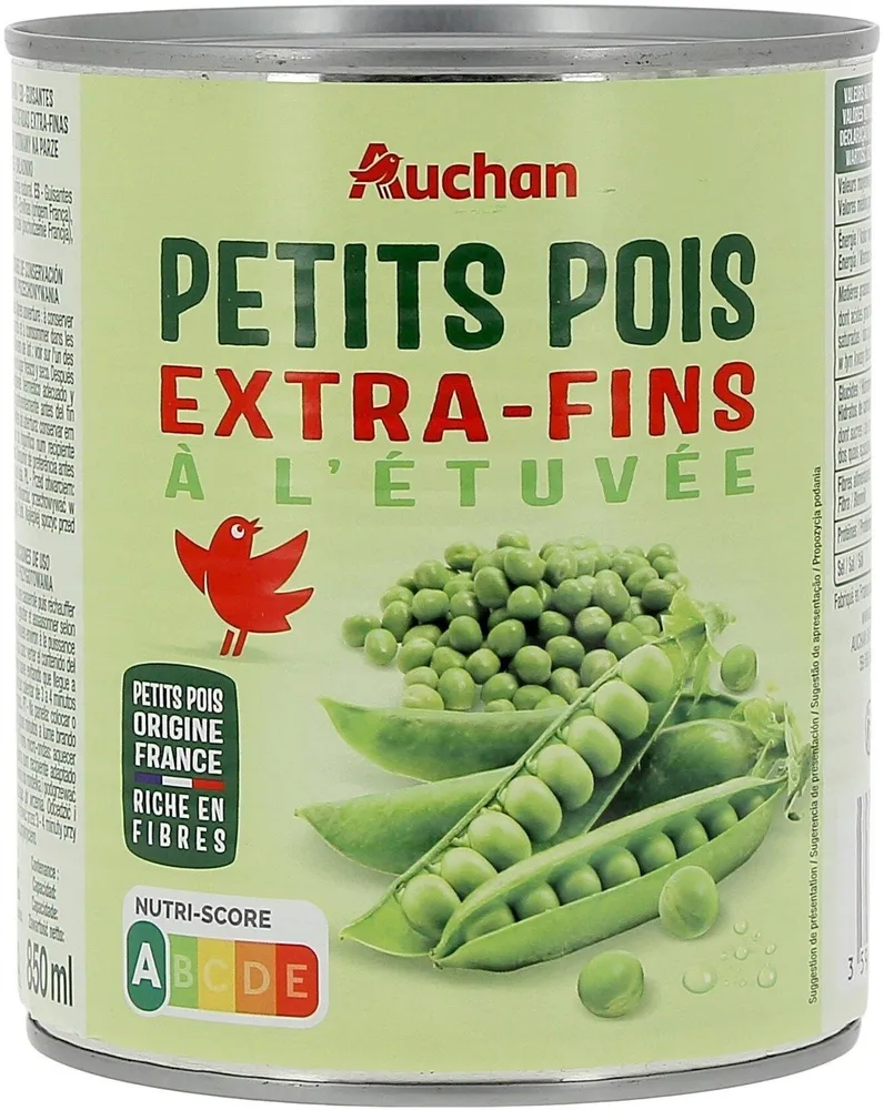 Petits pois à l'étuvée extra-fins