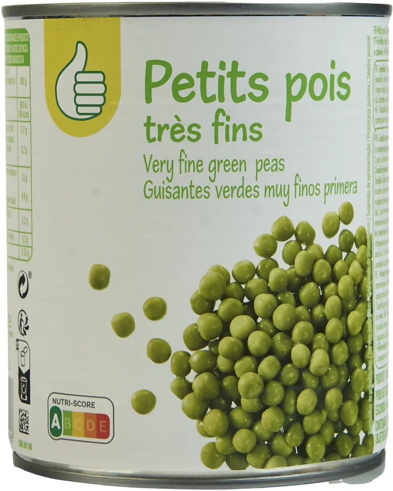 Petits pois à l'étuvée très fins