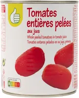 Tomates entieres pelées au jus