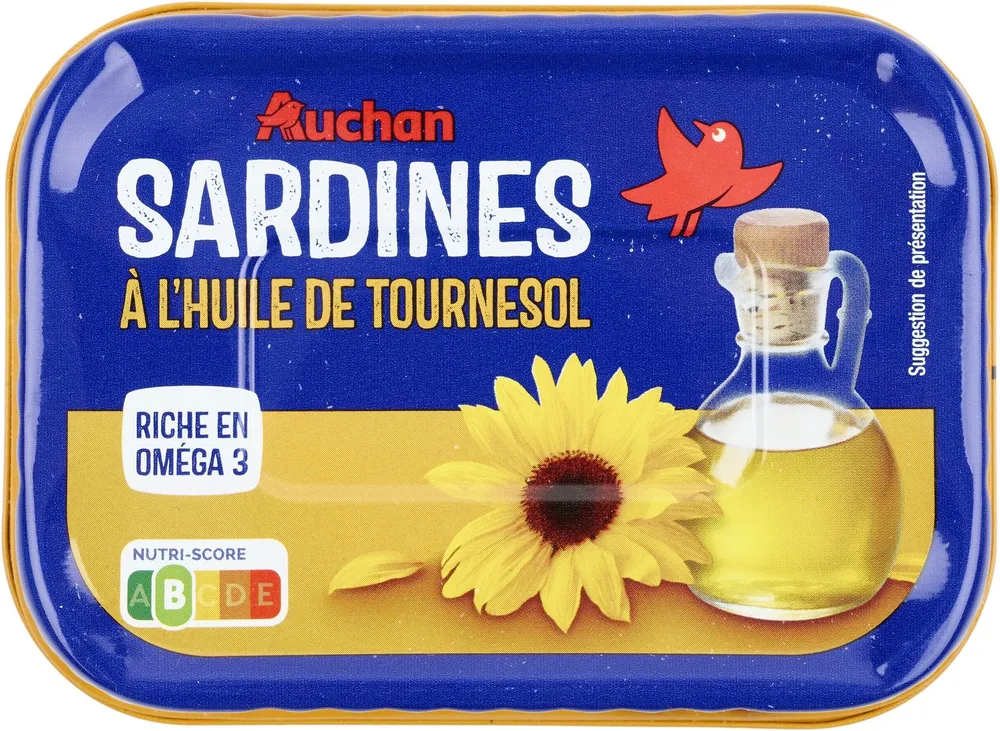Sardines à l'huile de tournesol