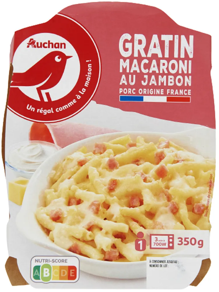 Gratin de macaroni au jambon
