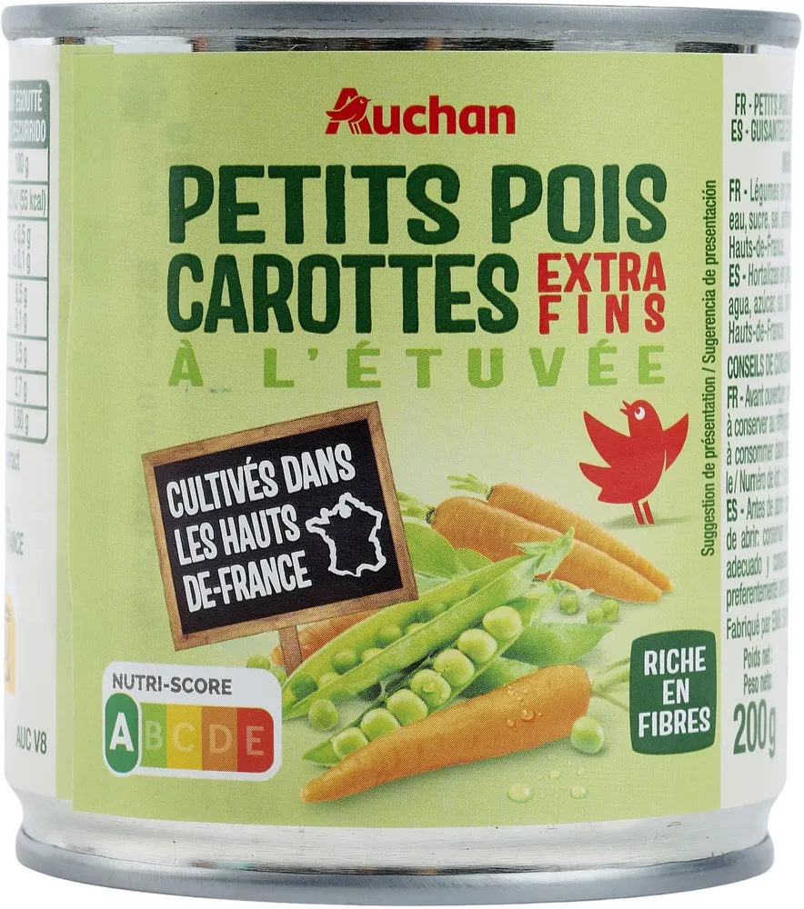 Petits pois carottes à l'étuvée extra-fins