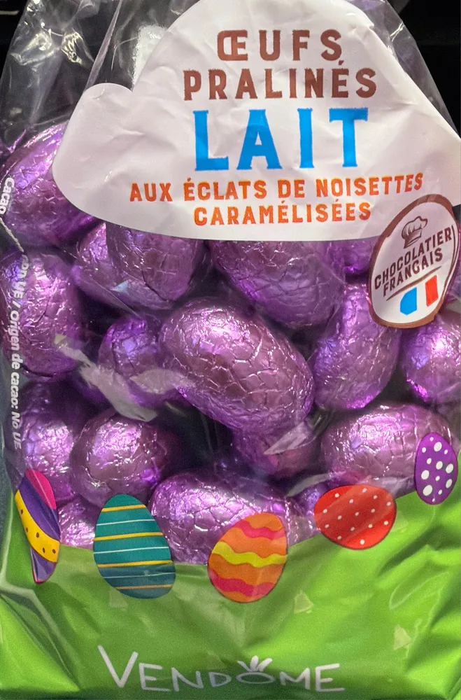 Œufs Pralinés Lait aux éclats de noisettes caramélisées