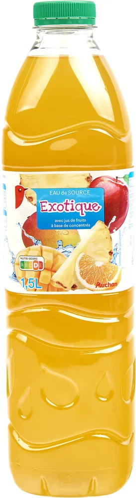 Eau de source exotique - avec jus de fruits à base de concentrés