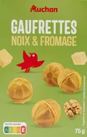 Gaufrettes fourrées à la noix et fromage, aromatisées
