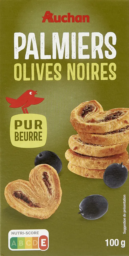 Palmiers pur beurre olives noires