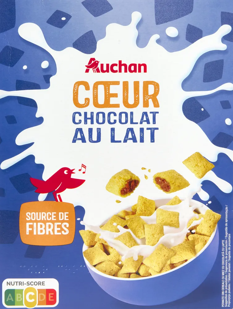 Auchan cereales coeur chocolat au lait